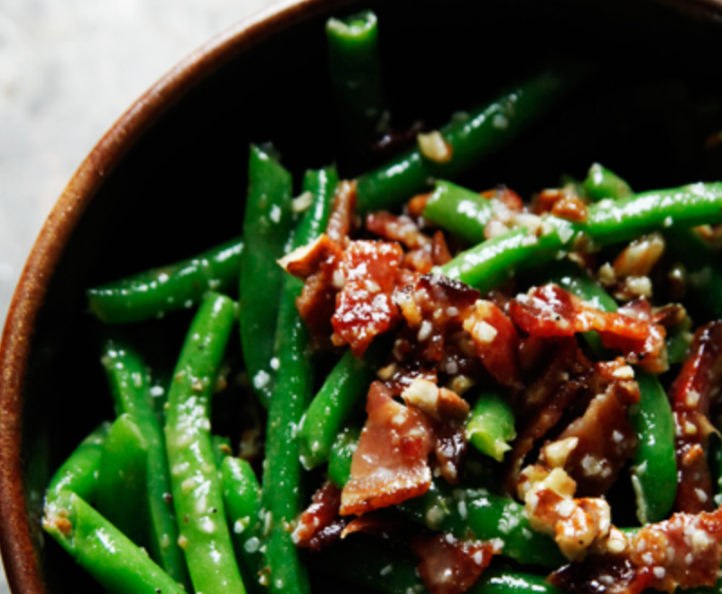 Green Beans with Bacon and Pecans