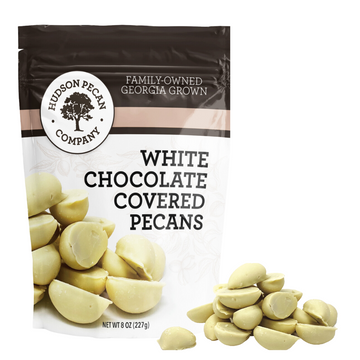 White Chocolate Covered Pecans - Hudson Pecan Company